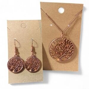 Tree of Life Jewelry Set (Rose Gold)